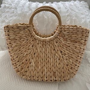 Hand Woven Summer Straw/Rattan Purse